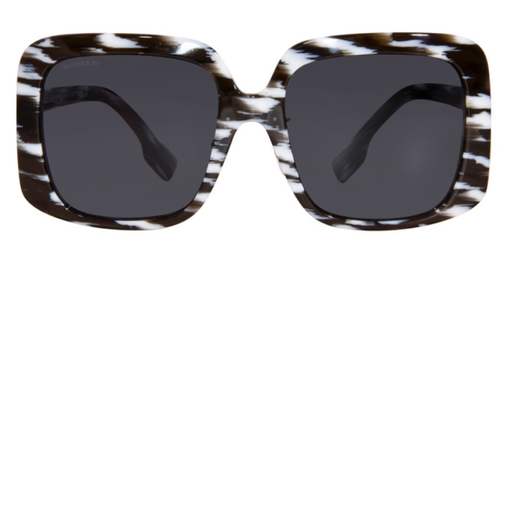 Burberry Penelope BE4363F 397887 Sunglasses Women's White/BlK/DRK Grey 55mm NEW - Picture 2 of 16